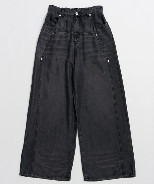 PRANK PROJECT(プランクプロジェクト)の「【2026Summer Pre-Order】テンセルデニムワイドパンツ / Tencel Denim Wide Pants(デニムパンツ・レディース・ブルー/ブラック・36/38)」の19枚目の写真