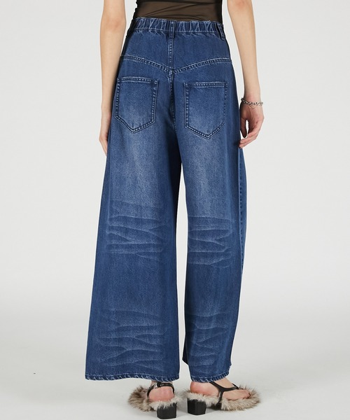 PRANK PROJECT(プランクプロジェクト)の「【2026Summer Pre-Order】テンセルデニムワイドパンツ / Tencel Denim Wide Pants(デニムパンツ・レディース・ブルー/ブラック・36/38)」の16枚目の写真
