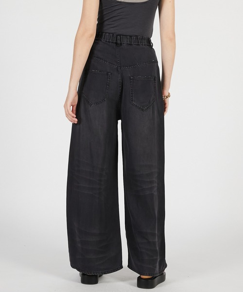PRANK PROJECT(プランクプロジェクト)の「【2026Summer Pre-Order】テンセルデニムワイドパンツ / Tencel Denim Wide Pants(デニムパンツ・レディース・ブルー/ブラック・36/38)」の12枚目の写真