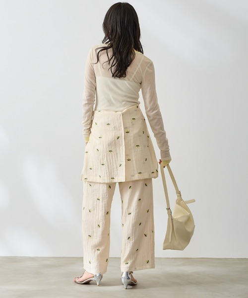 Anclear oui(アンクリアウィ)の「配色ヘンリーネックプルオーバー(Tシャツ/カットソー・レディース・PINK/Moca/Black/Beige・F)」の22枚目の写真