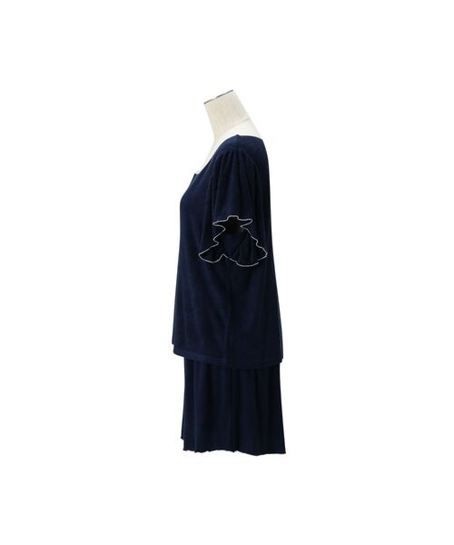 Francfranc（フランフラン）の「やわらか吸水タオル パジャマ ネイビー パジャマ 上下セット なめらか タオル生地（ルームウェア/パジャマ・レディース・ネイビー・FREE）」の5枚目の写真