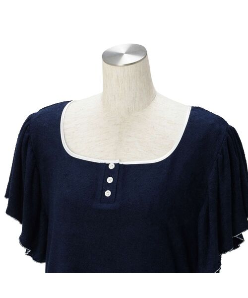 Francfranc（フランフラン）の「やわらか吸水タオル パジャマ ネイビー パジャマ 上下セット なめらか タオル生地（ルームウェア/パジャマ・レディース・ネイビー・FREE）」の7枚目の写真