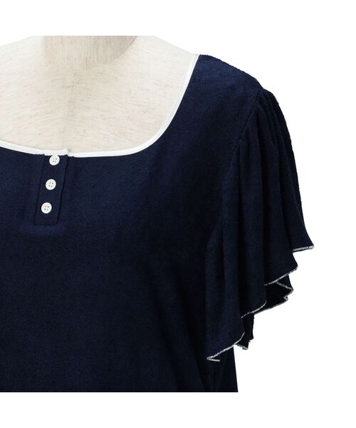 Francfranc（フランフラン）の「やわらか吸水タオル パジャマ ネイビー パジャマ 上下セット なめらか タオル生地（ルームウェア/パジャマ・レディース・ネイビー・FREE）」の8枚目の写真