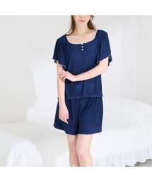 Francfranc | やわらか吸水タオル パジャマ ネイビー パジャマ 上下セット なめらか タオル生地(ルームウェア/パジャマ)