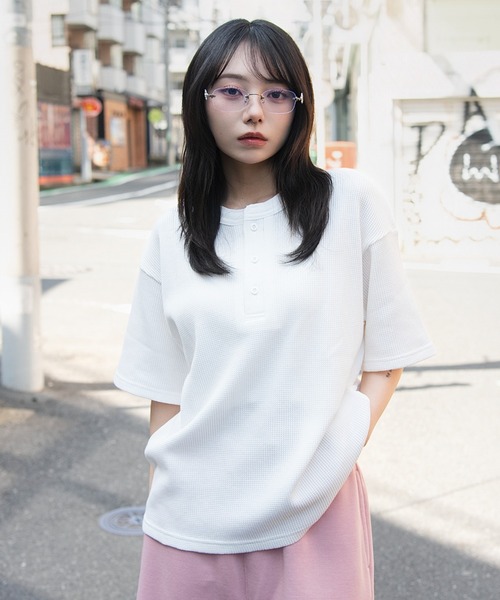 WEGO(ウィゴー)の「WEGO/【26年春夏新作】ワッフルヘンリーネックT(Tシャツ/カットソー・メンズ・ホワイト/ブラック系その他/ブラック・LARGE/MEDIUM)」の17枚目の写真