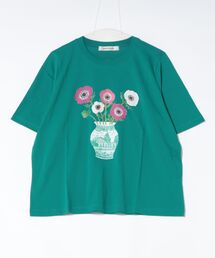 SUPER　HAKKA×マツモトヨーコ　30／－天竺「そこにあるしあわせ」プリントTシャツ