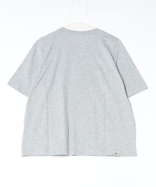 SUPER HAKKA（スーパーハッカ）の「SUPER　HAKKA×マツモトヨーコ　30／－天竺「そこにあるしあわせ」プリントTシャツ（Tシャツ/カットソー・レディース・オフホワイト/杢グレー/グリーン・FREE）」の4枚目の写真