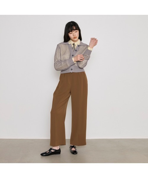 COMMON+HAUS(コモンハウス)の「アイレットメッシュニットカーディガン(カーディガン/ボレロ・レディース・グレー/ライム/ブラウン・FREE)」の7枚目の写真