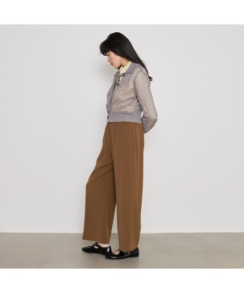 COMMON+HAUS(コモンハウス)の「アイレットメッシュニットカーディガン(カーディガン/ボレロ・レディース・グレー/ライム/ブラウン・FREE)」の8枚目の写真
