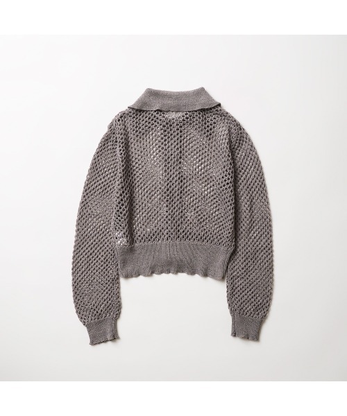 COMMON+HAUS(コモンハウス)の「アイレットメッシュニットカーディガン(カーディガン/ボレロ・レディース・グレー/ライム/ブラウン・FREE)」の20枚目の写真