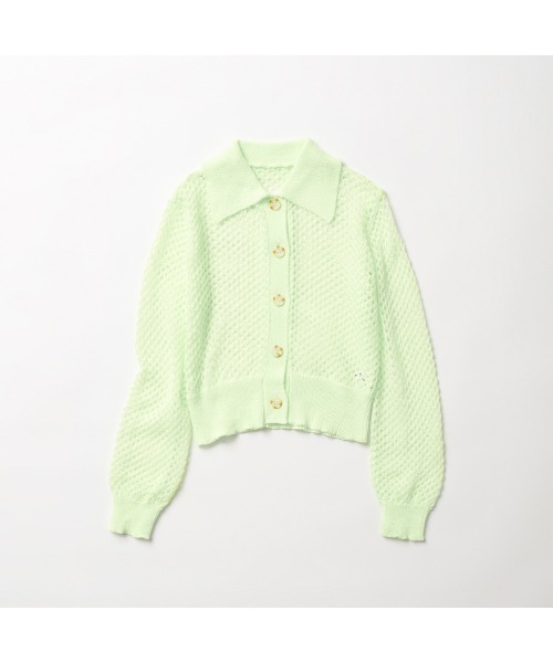 COMMON+HAUS(コモンハウス)の「アイレットメッシュニットカーディガン(カーディガン/ボレロ・レディース・グレー/ライム/ブラウン・FREE)」の22枚目の写真