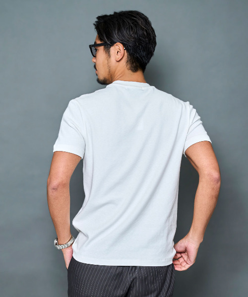 BENUSTA(ベヌスタ)の「『BENUSTA/ベヌスタ』シンプルクルーネック半袖Tシャツ【GC】(Tシャツ/カットソー・メンズ・ブラック/ピンク/ホワイト・XL/L/M)」の5枚目の写真
