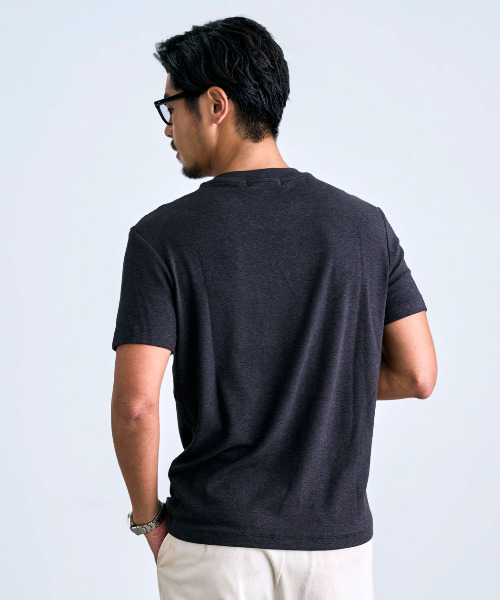 BENUSTA(ベヌスタ)の「『BENUSTA/ベヌスタ』シンプルクルーネック半袖Tシャツ【GC】(Tシャツ/カットソー・メンズ・ブラック/ピンク/ホワイト・XL/L/M)」の8枚目の写真