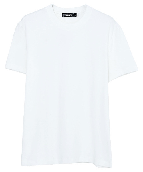 BENUSTA(ベヌスタ)の「『BENUSTA/ベヌスタ』シンプルクルーネック半袖Tシャツ【GC】(Tシャツ/カットソー・メンズ・ブラック/ピンク/ホワイト・XL/L/M)」の13枚目の写真
