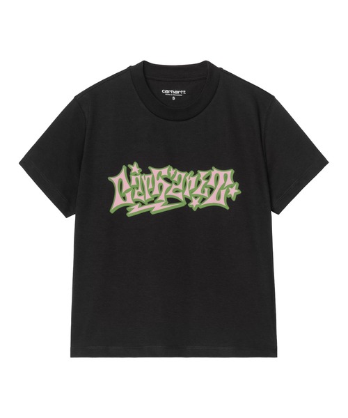 Carhartt WIP(カーハートダブリューアイピー)の「W' S/S Supa T-Shirt(Tシャツ/カットソー・レディース・ホワイト/パープル系その他/ブラック・SMALL/MEDIUM/LARGE)」の1枚目の写真