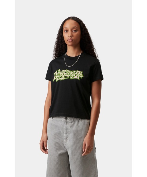 Carhartt WIP(カーハートダブリューアイピー)の「W' S/S Supa T-Shirt(Tシャツ/カットソー・レディース・ホワイト/パープル系その他/ブラック・SMALL/MEDIUM/LARGE)」の6枚目の写真