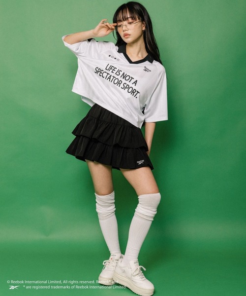 ALAND（エーランド）の「【ALAND別注】Reebok／ティアードスカート(インパン付き)（スカート・レディース・ホワイト/ブラック・FREE）」の15枚目の写真