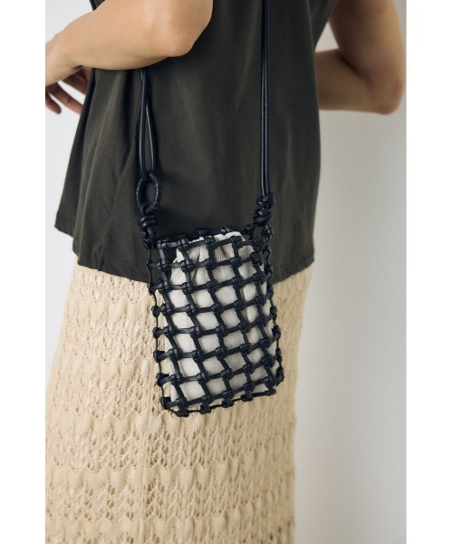 AZUL by moussy(アズールバイマウジー)の「マクラメミニショルダー(ショルダーバッグ・レディース・ブラック/キャメル/アンティークシルバー・FREE)」の15枚目の写真