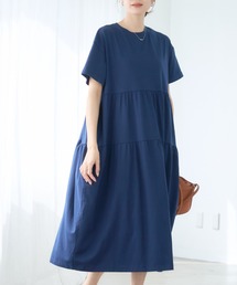 大人可愛い 楽ちん 夏のティアードワンピース