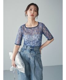 ELENDEEK（エレンディーク）の「【yuumi×ELENDEEK】レーストリムカットソー（Tシャツ/カットソー）」