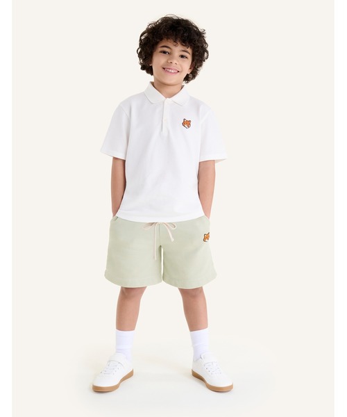 Maison Kitsune(メゾンキツネ)の「FOX HEAD KID JOG SHORTS(スウェットパンツ・キッズ・ネイビー/ライトグレー・12/10/8/6/4)」の14枚目の写真