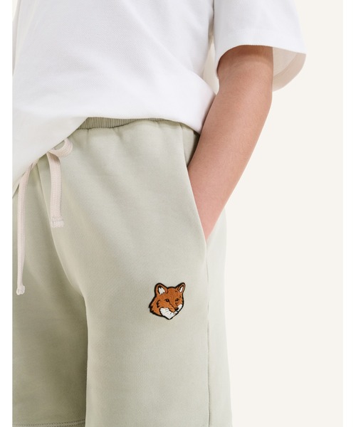 Maison Kitsune(メゾンキツネ)の「FOX HEAD KID JOG SHORTS(スウェットパンツ・キッズ・ネイビー/ライトグレー・12/10/8/6/4)」の5枚目の写真