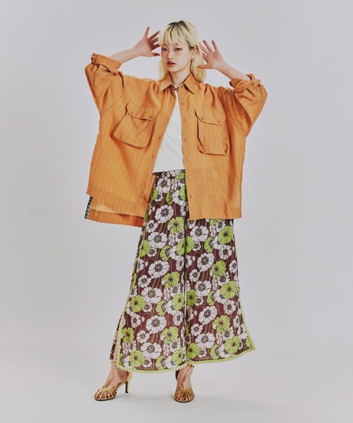 ANNA SUI NYC(アナ スイ エヌ ワイ シー)の「ボヘミアンストライプシャツ(シャツ/ブラウス・レディース・ブラック/テラコッタ/アイボリー・FREE)」の11枚目の写真