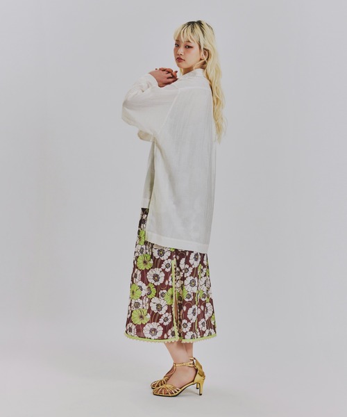 ANNA SUI NYC(アナ スイ エヌ ワイ シー)の「ボヘミアンストライプシャツ(シャツ/ブラウス・レディース・ブラック/テラコッタ/アイボリー・FREE)」の5枚目の写真