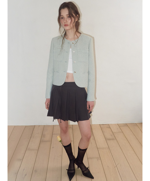 ETMON(エトモン)の「Double Pleats Skirt, Charcoal(スカート・レディース・その他・SMALL/MEDIUM)」の5枚目の写真