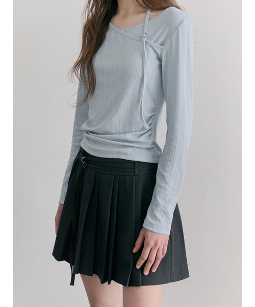 ETMON(エトモン)の「Double Pleats Skirt, Charcoal(スカート・レディース・その他・SMALL/MEDIUM)」の6枚目の写真