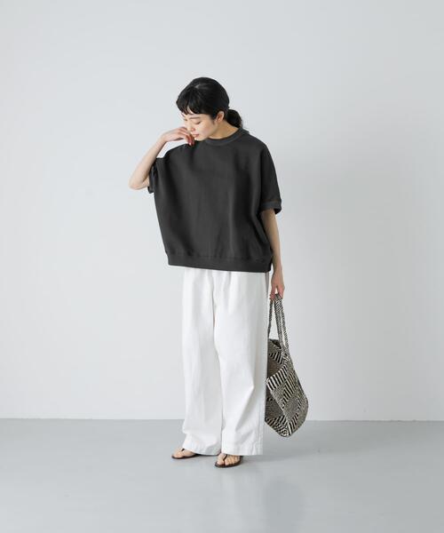 かぐれ(カグレ)の「ワイド裏毛プルオーバー(Tシャツ/カットソー・レディース・オートミール/チャコールグレー・FREE)」の8枚目の写真