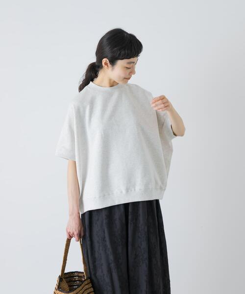 かぐれ(カグレ)の「ワイド裏毛プルオーバー(Tシャツ/カットソー・レディース・オートミール/チャコールグレー・FREE)」の21枚目の写真