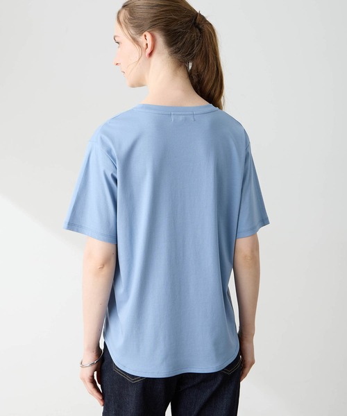 LE SOUK HOLIDAY(ルスークホリデー)の「フォトプリントTシャツ【接触冷感・吸水速乾】(Tシャツ/カットソー・レディース・オフホワイト/チャコールグレー/サックスブルー・M/L)」の7枚目の写真