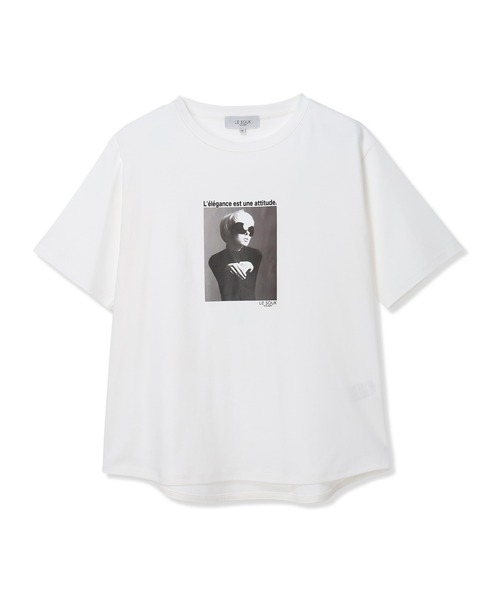 LE SOUK HOLIDAY(ルスークホリデー)の「フォトプリントTシャツ【接触冷感・吸水速乾】(Tシャツ/カットソー・レディース・オフホワイト/チャコールグレー/サックスブルー・M/L)」の21枚目の写真