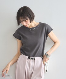 フレンチスリーブリブTシャツ
