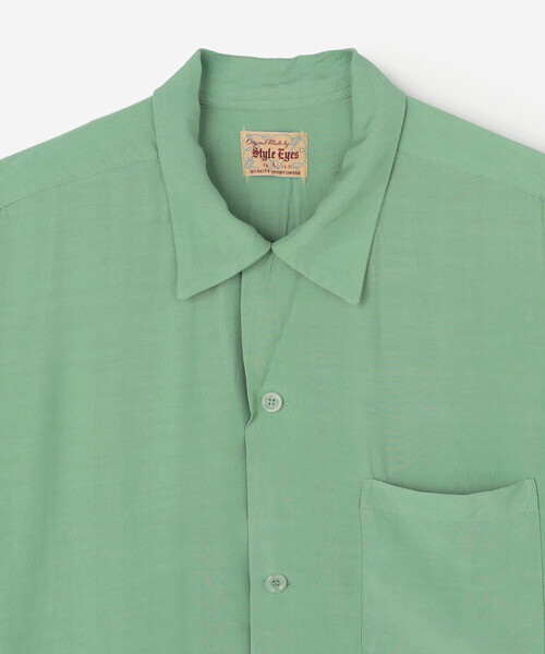 Bshop(ビショップ)の「STYLE EYES | 〈別注〉レーヨン ボウリングシャツ PLANE MEN(シャツ/ブラウス・メンズ・ブラック/オフホワイト/ピンク/マスタード/グリーン系その他・L/M)」の9枚目の写真