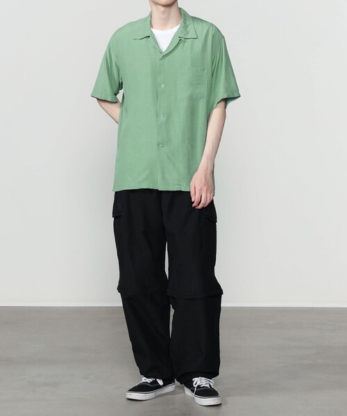 Bshop(ビショップ)の「STYLE EYES | 〈別注〉レーヨン ボウリングシャツ PLANE MEN(シャツ/ブラウス・メンズ・ブラック/オフホワイト/ピンク/マスタード/グリーン系その他・L/M)」の16枚目の写真
