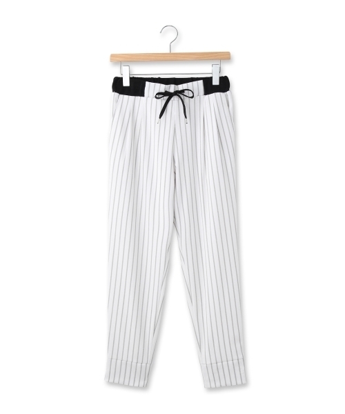 HusHusH（ハッシュアッシュ）の「ストライプテーパードパンツ（その他パンツ・レディース・ホワイト/グレー/ブルー・03/02）」の2枚目の写真