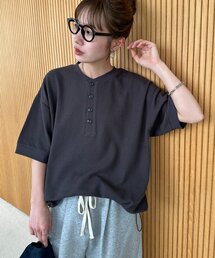 【Enlude】ワッフルヘンリードロストTシャツ《ユニセックス》