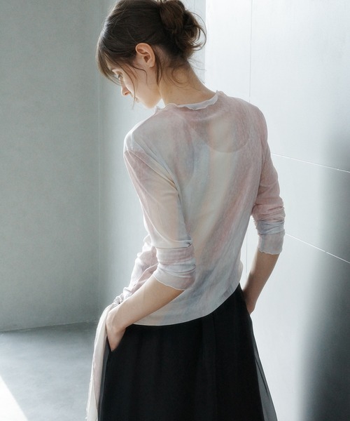 tageechita(タジチタ)の「【tageechita】ニュアンスグラデーション シアートップス(Tシャツ/カットソー・レディース・ブラウン系その他/ベージュ系その他・L/M/S)」の21枚目の写真