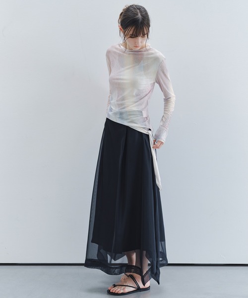 tageechita(タジチタ)の「【tageechita】ニュアンスグラデーション シアートップス(Tシャツ/カットソー・レディース・ブラウン系その他/ベージュ系その他・L/M/S)」の16枚目の写真