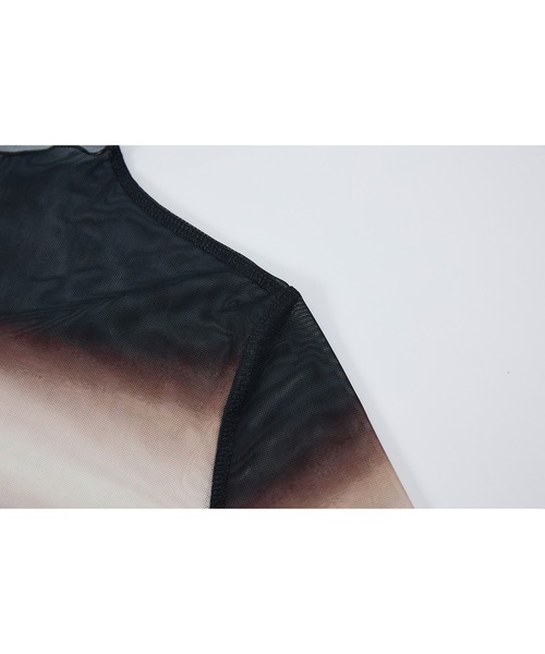 tageechita(タジチタ)の「【tageechita】ニュアンスグラデーション シアートップス(Tシャツ/カットソー・レディース・ブラウン系その他/ベージュ系その他・L/M/S)」の9枚目の写真