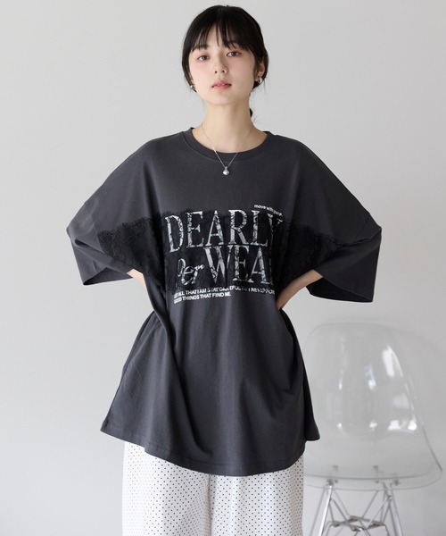 pocket(ポケット)の「レースドッキングロゴプリントTシャツ(Tシャツ/カットソー・レディース・ホワイト×ブラック/チャコールグレー×ブラック・FREE)」の18枚目の写真