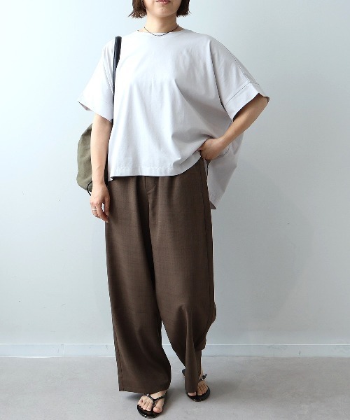 leswel(レスウェル)の「【M~5L】リネンライクカーブパンツ(その他パンツ・レディース・ネイビー/ダークブラウン・M/5L/4L/3L/LL/L)」の14枚目の写真