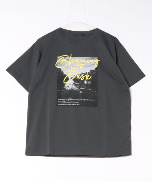 INTERPLANET(インタープラネット)の「フォトプリントカラーロゴT(Tシャツ/カットソー・レディース・チャコールグレー/オフホワイト・FREE)」の3枚目の写真