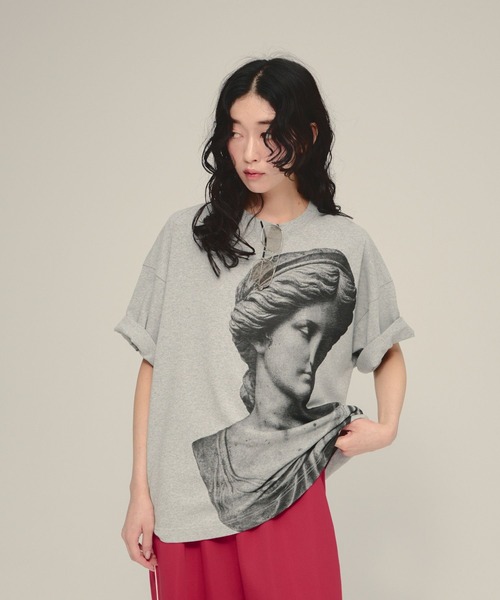 eL(エル)の「【eL】Big Photo TEE SS/878268(Tシャツ/カットソー・レディース・ホワイト系その他/グレー系その他・FREE)」の2枚目の写真