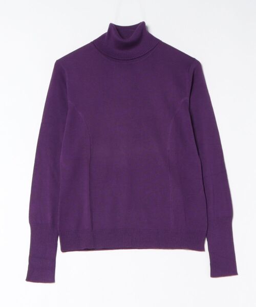 Weekend Max Mara(ウイークエンドマックスマーラ)の「【S】【it】【WEEKWND Max Mar】タートルネック ハイゲージニット プルオーバー パープル(ニット/セーター・レディース・パープル・LARGE)」の1枚目の写真