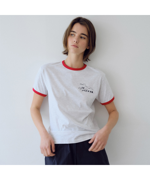 URAGO（ユラーゴ）の「Sommeil ringer t-shirt（Tシャツ/カットソー・レディース・ブルー/パープル/オートミール・FREE）」の2枚目の写真