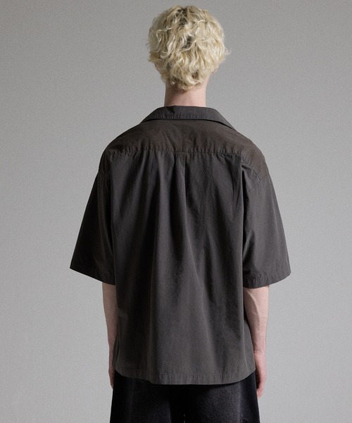 GRANCY（グランシー）の「【GRANCY】Dirty Short-sleeved Shirt / ダーティ半袖シャツ（シャツ/ブラウス・メンズ・ブラック/ホワイト・S/M/L）」の3枚目の写真