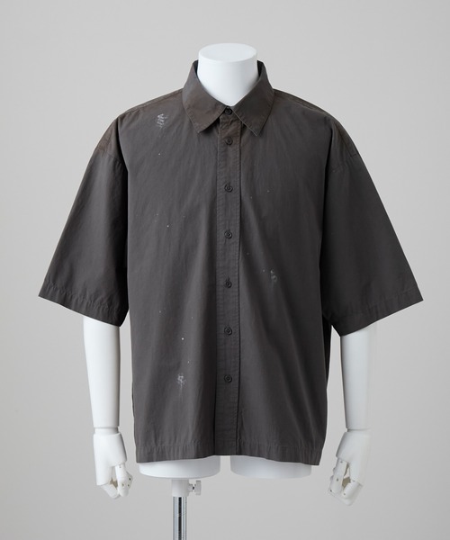 GRANCY（グランシー）の「【GRANCY】Dirty Short-sleeved Shirt / ダーティ半袖シャツ（シャツ/ブラウス・メンズ・ブラック/ホワイト・S/M/L）」の13枚目の写真